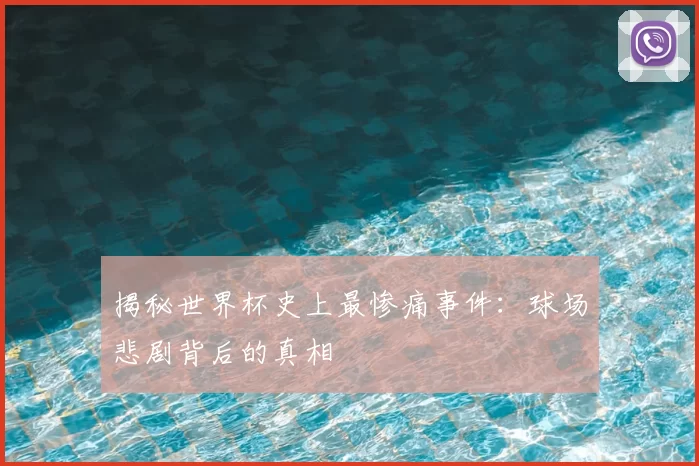 揭秘世界杯史上最惨痛事件:球场悲剧背后的真相